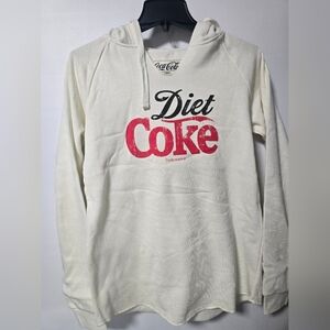 X-small womens Diet Coke, coca-cola  cream color hoodie